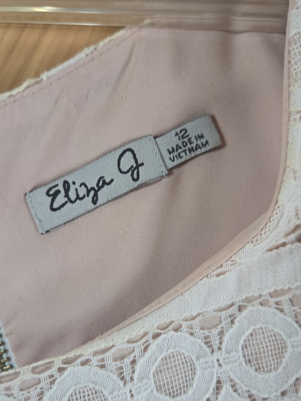 Eliza J Cream Lace Pleated Midi Dress - Picture 2 of 7